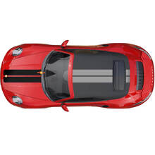 Doppelte Motorhauben-Dachstreifen-Aufkleber für Porsche 911 Turbo S 2026
 3