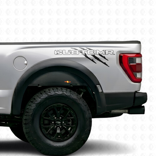 Claws Track Benutzerdefinierter Text Nachttisch Vinylaufkleber für Musclecar Truck