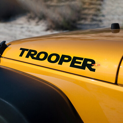 Trooper Motorhauben-Aufkleber für Jeep Wrangler
 1