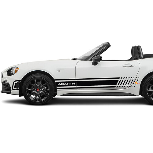 Seitenrennstreifen Aufkleber Grafiksticker für Fiat 124 Spider Abarth
 1