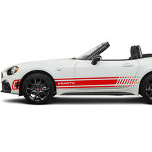 Seitenrennstreifen Aufkleber Grafiksticker für Fiat 124 Spider Abarth
 2