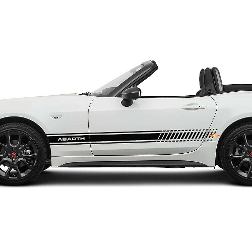 Seitlicher Rennstreifen Aufkleber 2 für Fiat 124 Spider Abarth