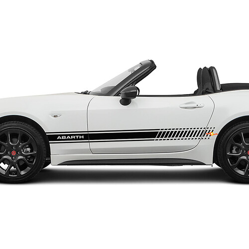 Seitenrennstreifen Aufkleber Grafiksticker für Fiat 124 Spider Abarth 2
 1