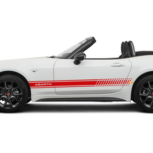 Seitenrennstreifen Aufkleber Grafiksticker für Fiat 124 Spider Abarth 2
 2