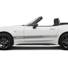 Seitenrennstreifen Aufkleber Grafiksticker für Fiat 124 Spider Abarth 2
 3