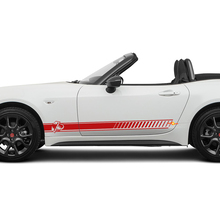 Seiten-Abarth-Racing-Streifen-Aufklebergrafik für Fiat 124 Spider Abarth
 2