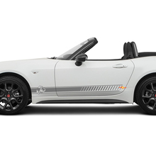 Seiten-Abarth-Racing-Streifen-Aufklebergrafik für Fiat 124 Spider Abarth
 3