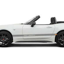 Seitlicher individueller Text Seitentür Rennstreifen Aufkleber Grafik Sticker für Fiat 124 Spider Abarth 2