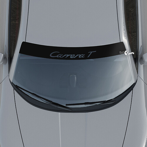 Carrera T Logo Windschutzscheibenbanner Streifen Kit Aufkleber für Porsche 911 Carrera T
