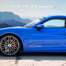 GTS 4.0 - 25 Jahre Seitentür Aufkleber für Porsche 718 Cayman GTS 4.0
 2