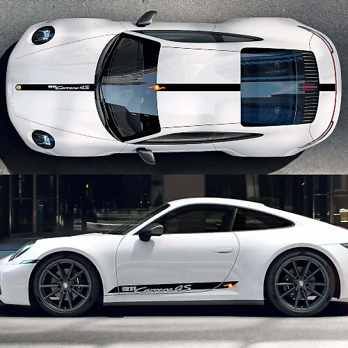Carrera 4S Style Streifen Komplettset Vinyl-Aufkleber für Porsche 911