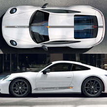 Carrera 4S Style Streifen Komplettset Vinyl-Aufkleber für Porsche 911_2