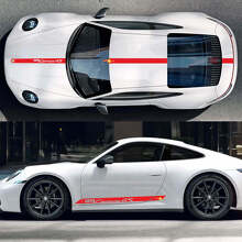 Carrera 4S Style Streifen Komplettset Vinyl-Aufkleber für Porsche 911_3