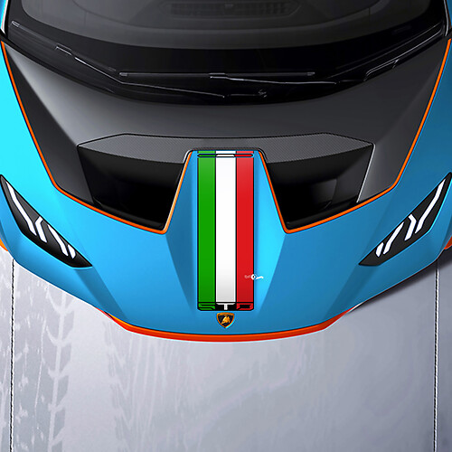 Motorhauben-Rennstreifen Vinyl-Aufkleber Grafiken für Lamborghini STO
