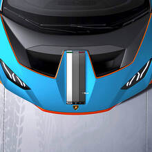 Motorhauben-Rennstreifen Vinyl-Aufkleber Grafiken für Lamborghini STO
 2