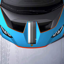 Motorhauben-Rennstreifen Vinyl-Aufkleber Grafiken für Lamborghini STO
 2