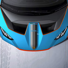 Motorhauben-Rennstreifen Dreifarbiges Vinyl-Aufklebergrafik für Lamborghini STO 2
 2