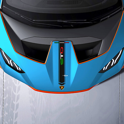 Italienischer Stil Konturstreifen Motorhauben-Vinylaufkleber für Lamborghini Huracán_1