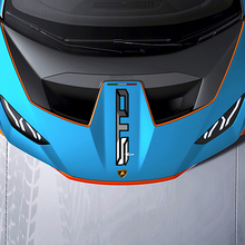 Motorhaube Zentraler Rennstreifen STO Vinyl Aufkleber Grafiken für Lamborghini STO
 2