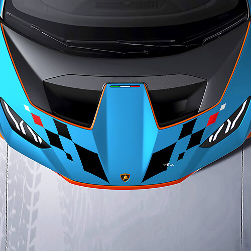 Motorhaube Zentral STO Logo Vinyl Aufkleber Grafiken für Lamborghini STO
