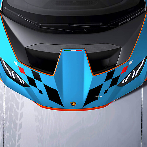 Motorhaube Zentral STO Logo Vinyl Aufkleber Grafiken für Lamborghini STO
