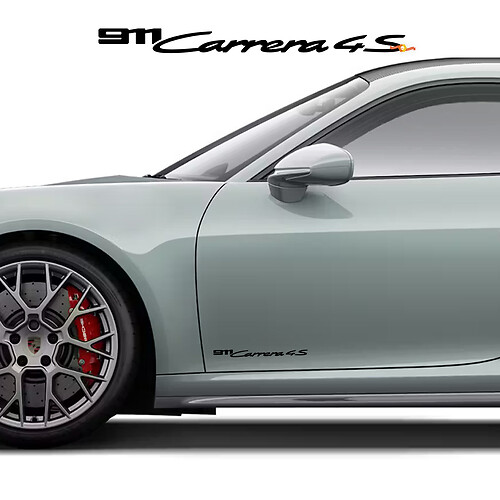 2x Porsche Porsche 911 Carrera 4G Signature Seitentür Aufkleber Sticker
 1