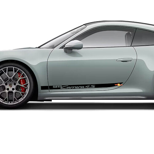 Seitenverkleidungsgrafik Aufkleber für Porsche 911 Carrera 4S
