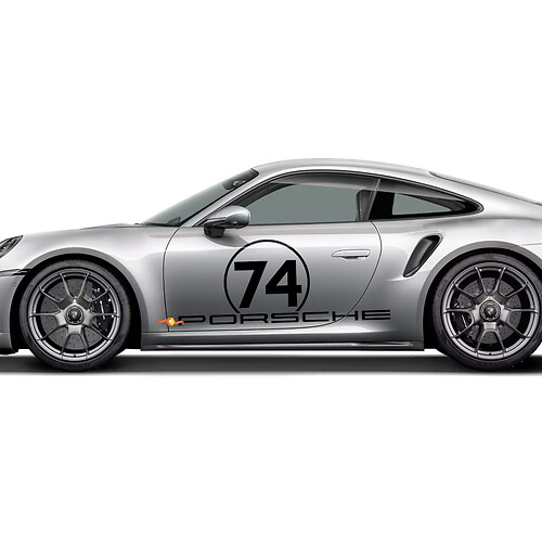Seitenstreifen-Kit Grafik Aufkleber für Porsche 911 Turbo S 992.2 zum 50-jährigen Jubiläum
 1
