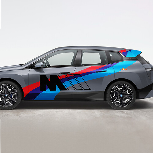 Seiten iX M Racing Vinyl Aufkleber Kit für BMW iX
