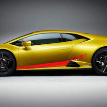 Seitenkarierte Renn-Vinyl-Aufklebergrafiken für Lamborghini Huracan Evo
 3