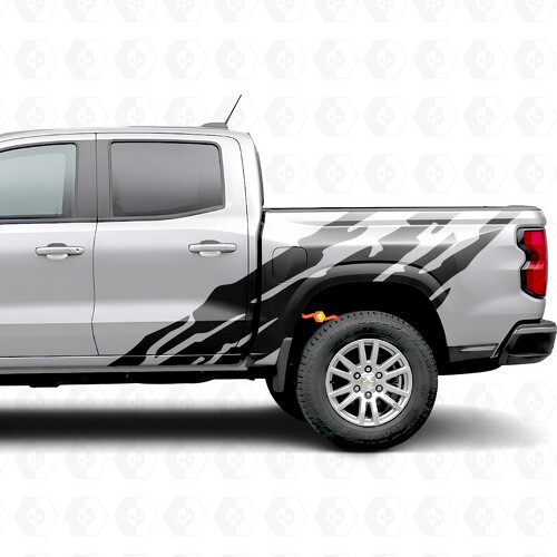 Gezackte Tür- und Seitenwand-Vinylstreifen für Chevrolet Colorado 3. Generation 2023-2026