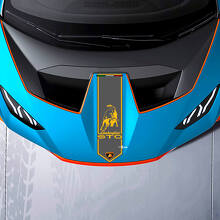 Motorhaube Zentralstreifen Racing Vinyl Aufkleber Grafiken für Lamborghini STO
 2