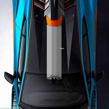 Dach- und Windschutzscheiben-Dreifarbenstreifen STO-Logo-Rennvinyl-Aufklebergrafiken für Lamborghini STO
 3