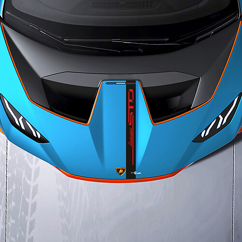 Motorhaubenstreifen Racing Vinyl Aufkleber Grafiken für Lamborghini STO
