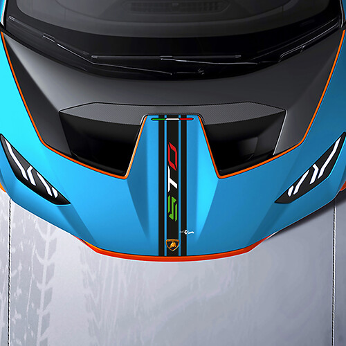 Motorhaube Zentralsstreifen STO Logo Racing Vinyl Aufkleber Grafiken für Lamborghini STO
