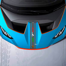 STO Logo Italienische Flaggen-Streifen Hauben Vinyl-Aufkleber für Lamborghini Huracán_2