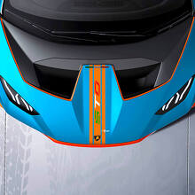 Motorhaube Zentralsstreifen STO Logo Racing Vinyl Aufkleber Grafiken für Lamborghini STO
 3