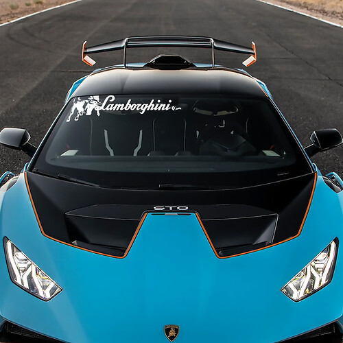 Motorhaube Zentralstreifen STO Logo Racing Vinyl Aufkleber Grafiken für Lamborghini STO
