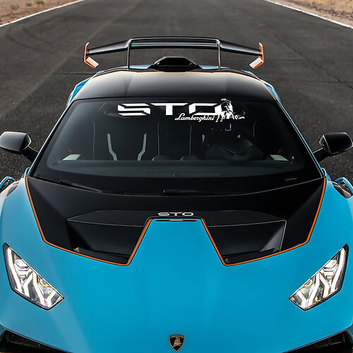 Motorhaube Zentralstreifen STO Logo Racing Vinyl Aufkleber Grafiken für Lamborghini STO
