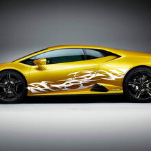 Abstrakte Tribal Seiten-Rennvinyl-Aufklebergrafiken für Lamborghini Huracan Evo 2