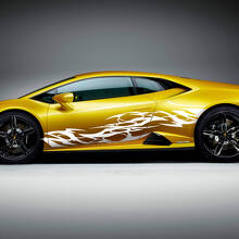 Seitengrafiken Tribal Racing Vinyl Aufkleber Grafiken für Lamborghini Huracan Evo
 2