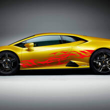 Abstrakte Tribal Seiten-Rennvinyl-Aufklebergrafiken für Lamborghini Huracan Evo 3