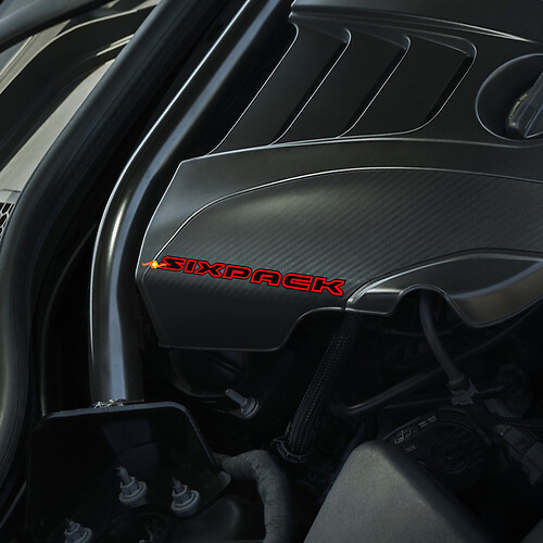 Sechser-Pack Motorhauben-Aufkleber für Dodge Charger
 1