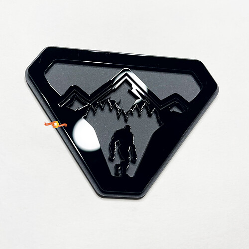 Berge Sasquatch Bigfoot Yeti Kotflügelabzeichen Heckklappenemblem 3D-Abzeichen 2

