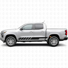 Schräg verlaufende Racing-Tür- & Schweller-Vinylstreifen für Chevrolet Colorado 3. Generation 2023-2026_2