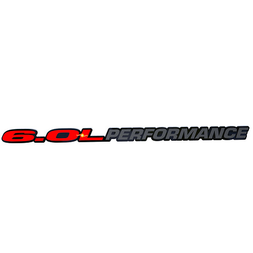 6.0 Leistungs-Haubenemblem 3D-Emblem für Dodge Ram Powerstroke Truck 6.0L
