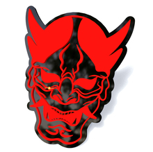 Maske Hannya Japanische Noh Kotflügelabzeichen Heckklappenemblem 3D-Abzeichen
 5