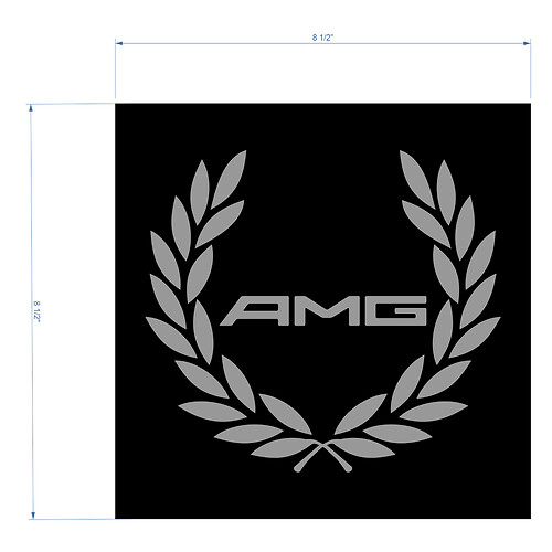 AMG Racing Kranz Aufkleber Logo zur Abdeckung des Distronic für Mercedes Benz 4matic S63 C63S
 1