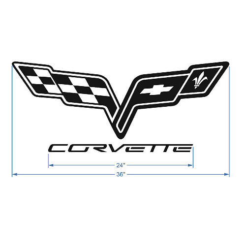 Corvette Logo Motorhauben Vinylaufkleber Sticker