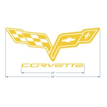 Corvette C6 Motorhaubenlogo Vinyl Aufkleber Sticker
 2